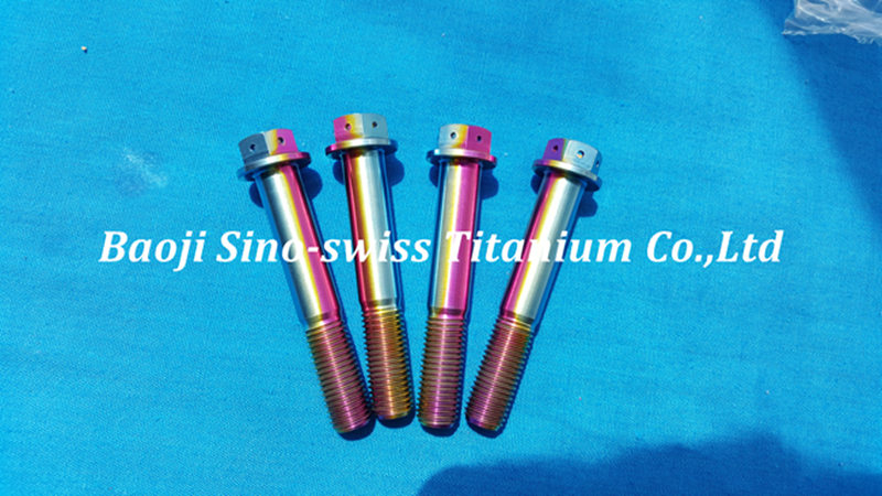 Rainbow color titanium bolts pic 1