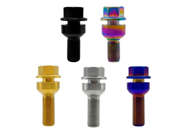Arc-shaped seat titanium wheel lug bolts for Porsche