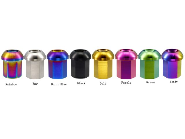 Arc-shaped seat titanium wheel lug nuts for Porsche