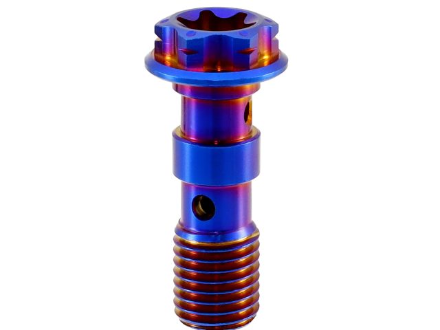 Burnt blue oil pipe screw with double holes