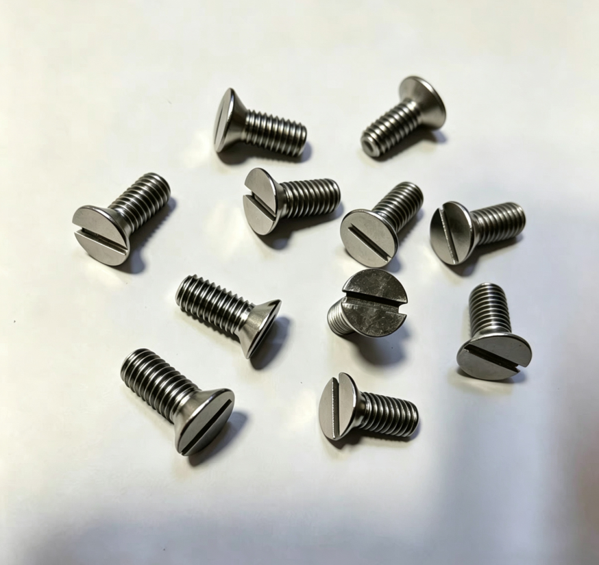 Slotted Countersunk Titanium Screw DIN 963