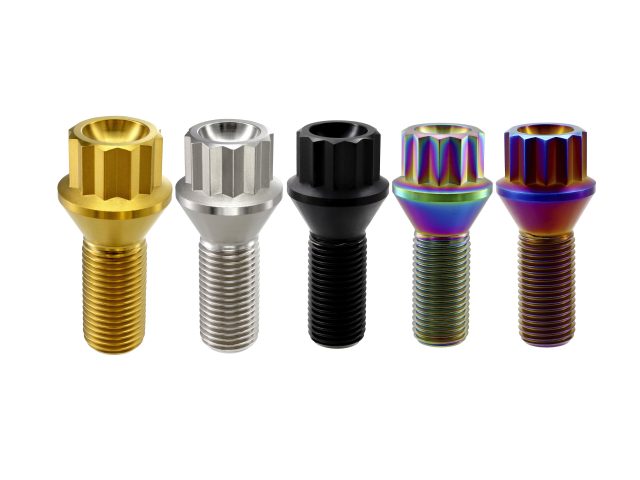 Titanium 12-Point Conical Seat Lug bolts