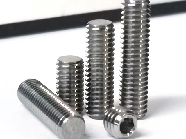 Titanium Hex Socket Flat Point Set Screw DIN 913