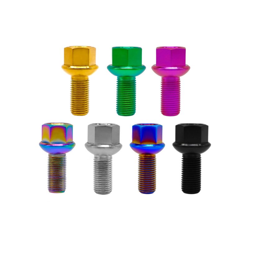 Titanium Wheel Bolts for Porsche and Audi
