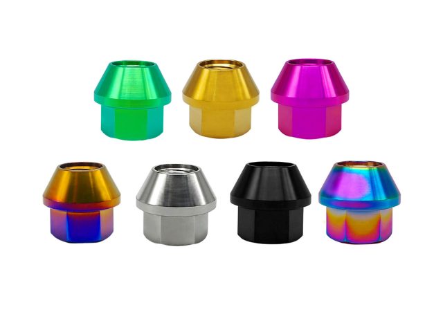 Titanium lug nut conical seat