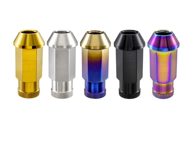 Titanium wheel lug nuts for Toyota