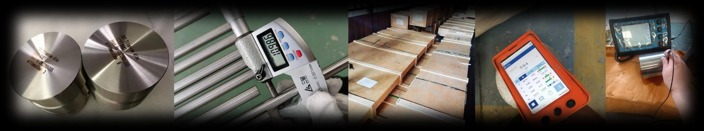 Titanium disc marking, caliper measurement, packing and alloy verification