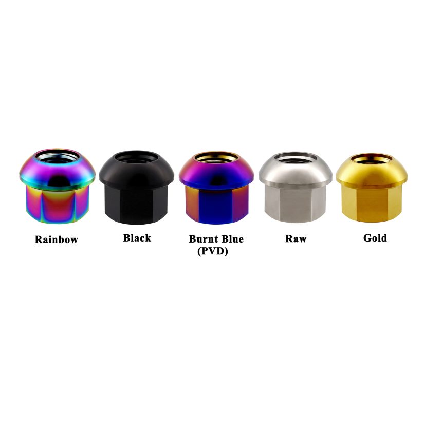 titanium lug nut one open end